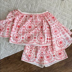 Blouse/shorts set flying tomato